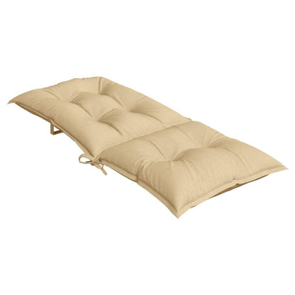 Hochlehner-Auflagen 4 Stk. Melange Beige Stoff Melange-Beige