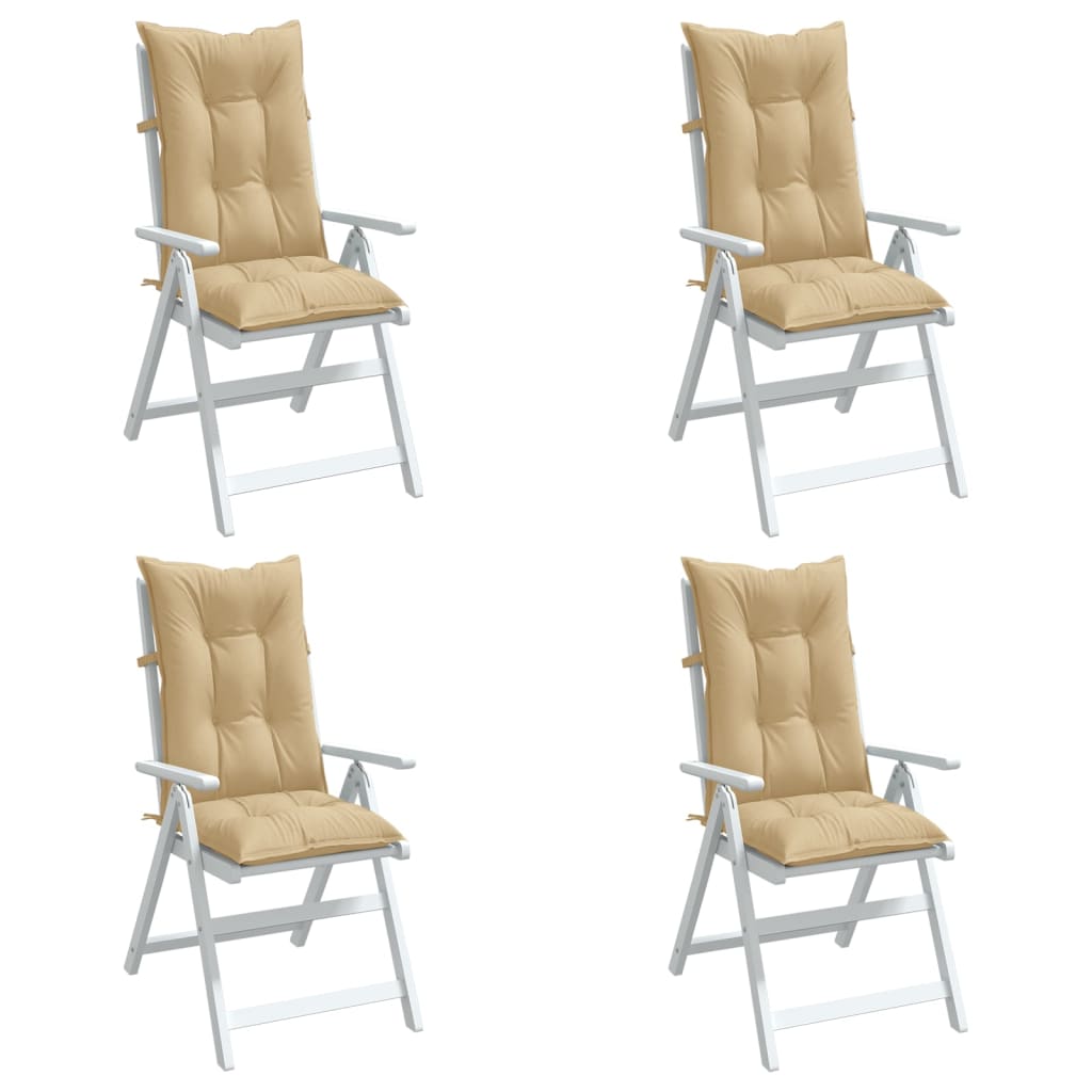 Hochlehner-Auflagen 4 Stk. Melange Beige Stoff Melange-Beige