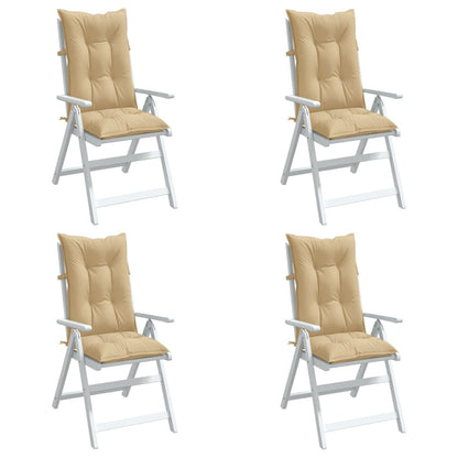 Hochlehner-Auflagen 4 Stk. Melange Beige Stoff Melange-Beige