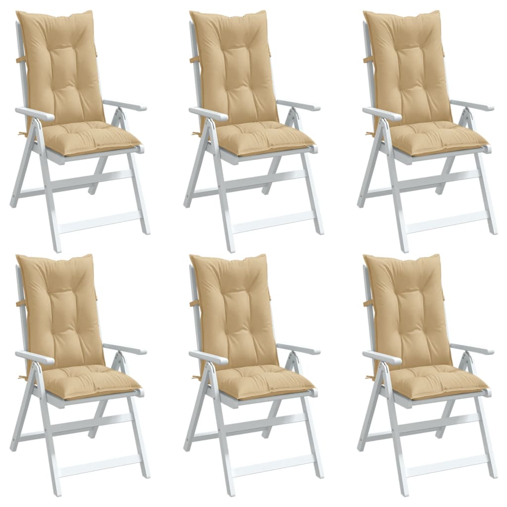 Hochlehner-Auflagen 4 Stk. Melange Beige Stoff Melange-Beige