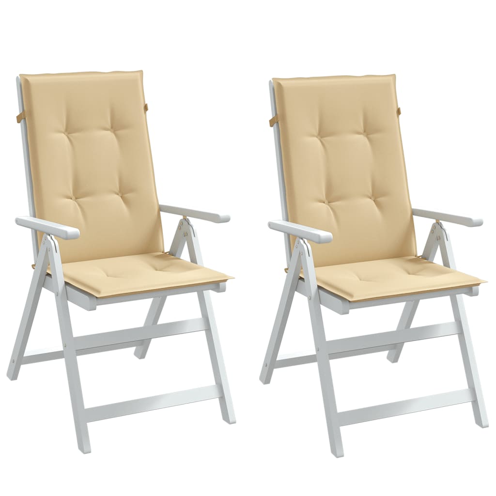 Hochlehner-Auflagen 4 Stk. Melange Beige Stoff Melange-Beige