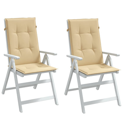 Hochlehner-Auflagen 4 Stk. Melange Beige Stoff Melange-Beige