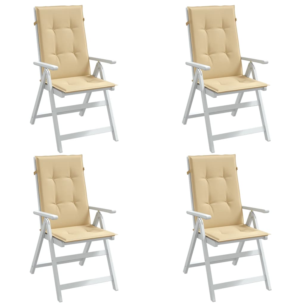 Hochlehner-Auflagen 4 Stk. Melange Beige Stoff Melange-Beige