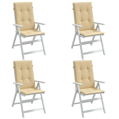 Hochlehner-Auflagen 4 Stk. Melange Beige Stoff Melange-Beige
