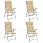 Hochlehner-Auflagen 4 Stk. Melange Beige Stoff Melange-Beige
