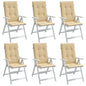 Hochlehner-Auflagen 4 Stk. Melange Beige Stoff Melange-Beige