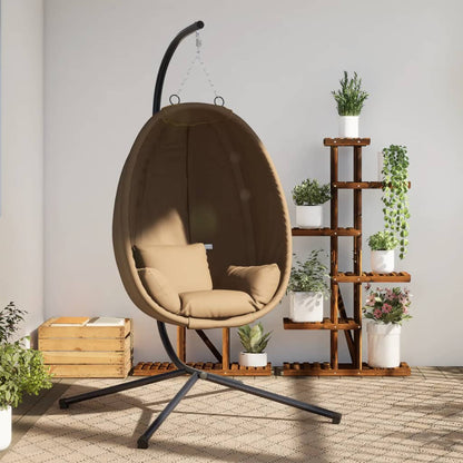 Hängesessel Ei-Design Mit Ständer Stoff Und Stahl