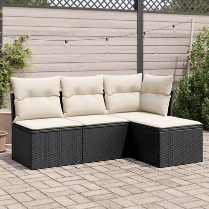 5-Tlg. Garten-Sofagarnitur Mit Kissen Braun Poly Rattan