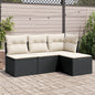 5-Tlg. Garten-Sofagarnitur Mit Kissen Braun Poly Rattan