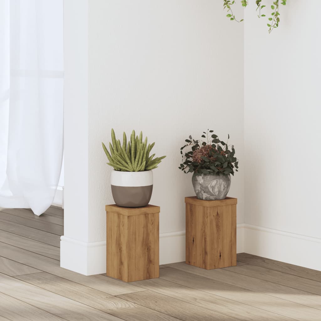 Pflanzenständer 2 Stk. Artisan- Holzwerkstoff Eiche