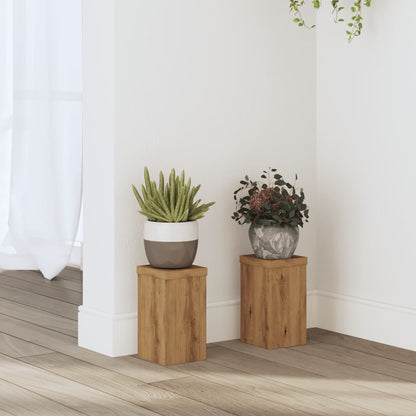 Pflanzenständer 2 Stk. Artisan- Holzwerkstoff Eiche