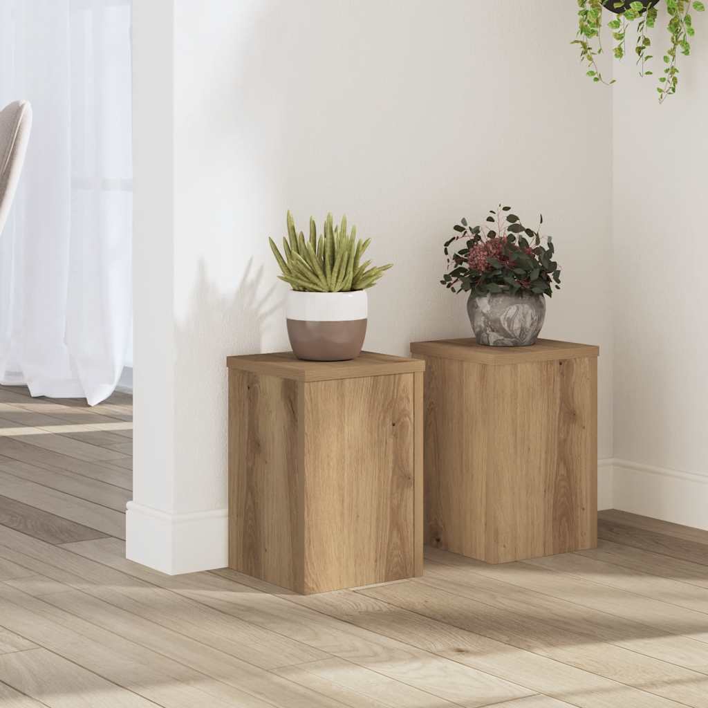 Pflanzenständer 2 Stk. Artisan- Holzwerkstoff Eiche
