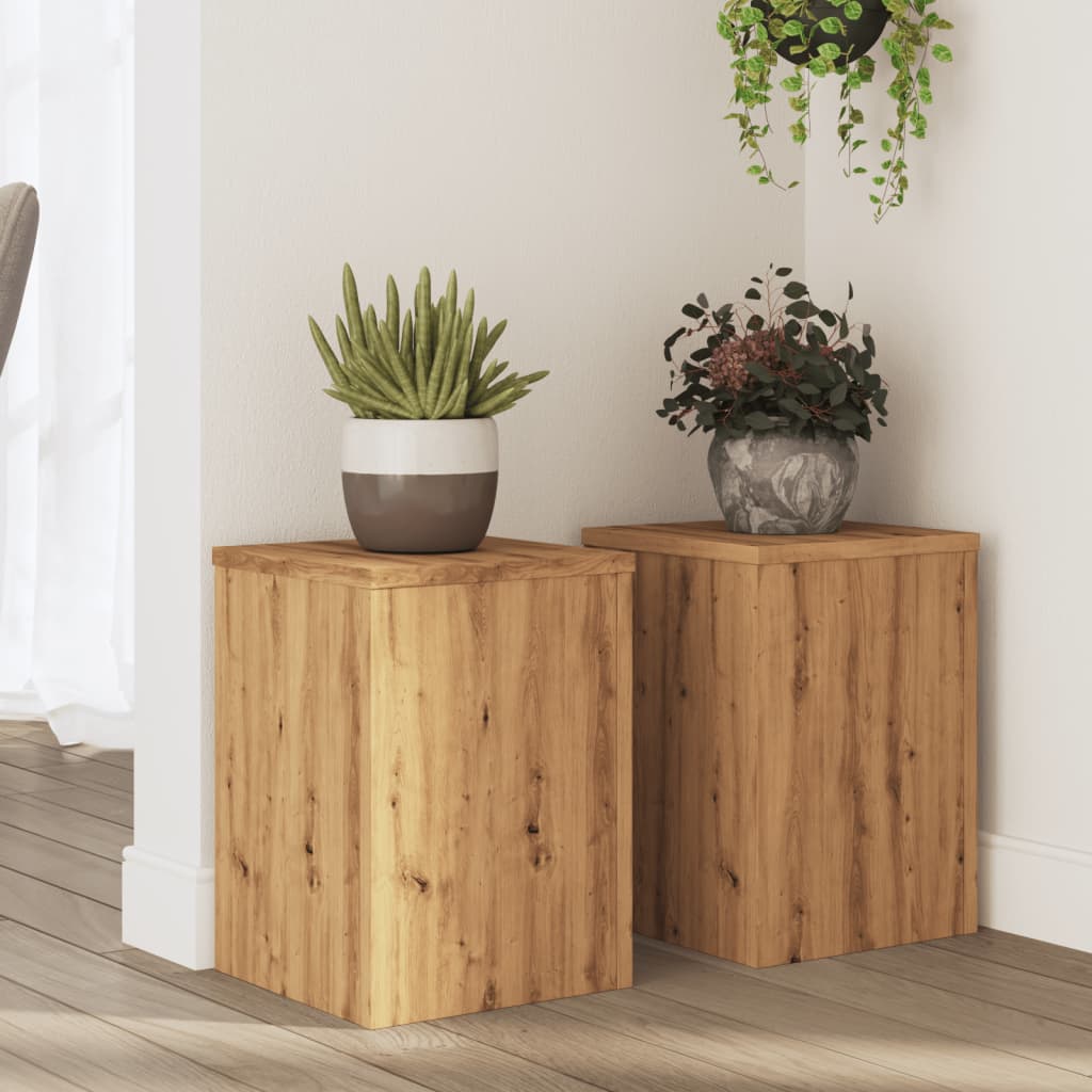 Pflanzenständer 2 Stk. Artisan- Holzwerkstoff Eiche