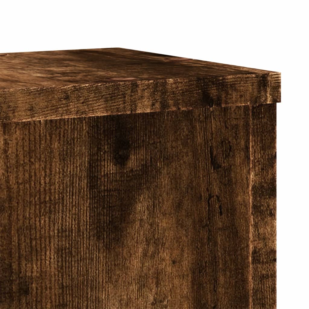 Pflanzenständer 2 Stk. Holzwerkstoff Räuchereiche