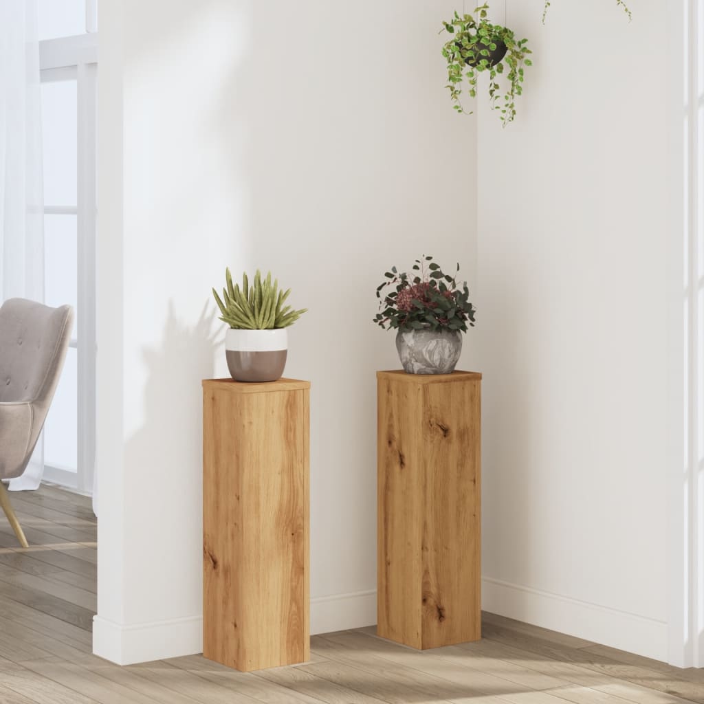 Pflanzenständer 2 Stk. Artisan- Holzwerkstoff Eiche