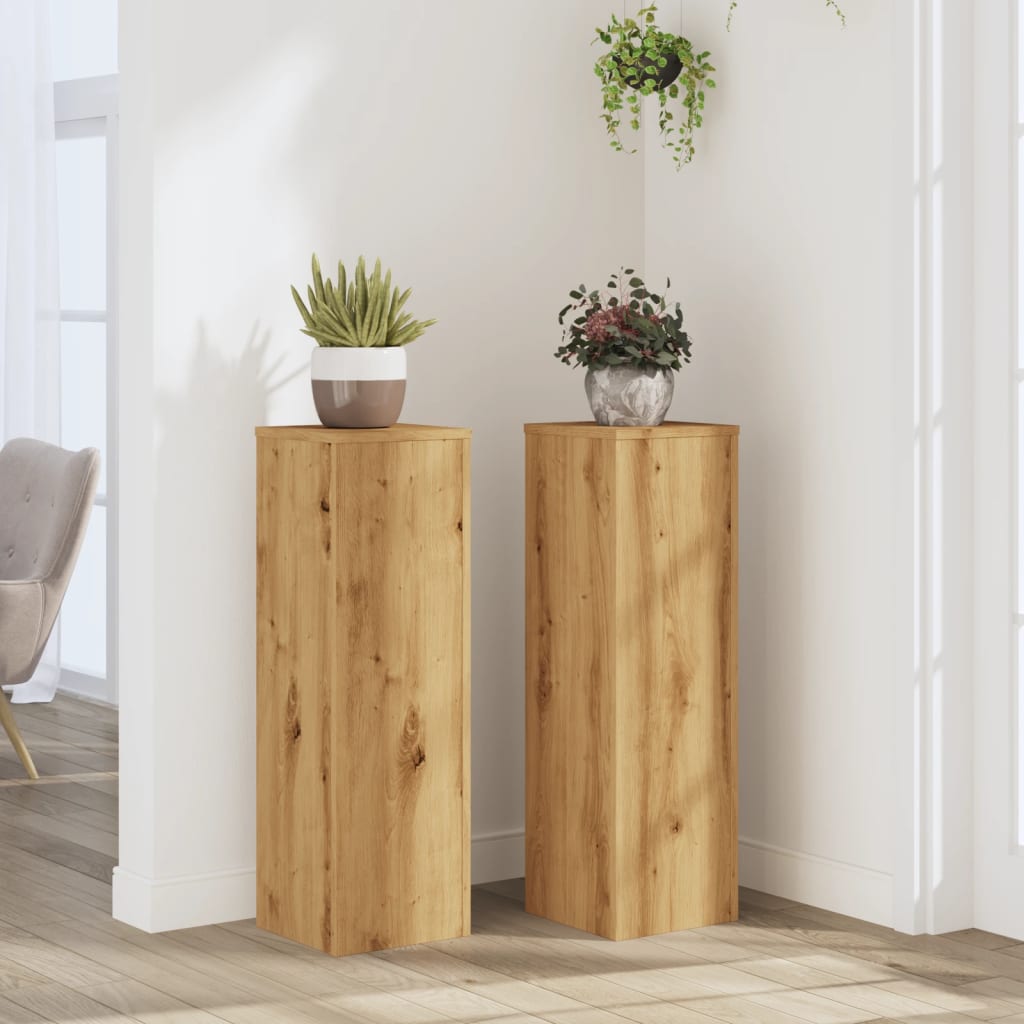 Pflanzenständer 2 Stk. Artisan- Holzwerkstoff Eiche