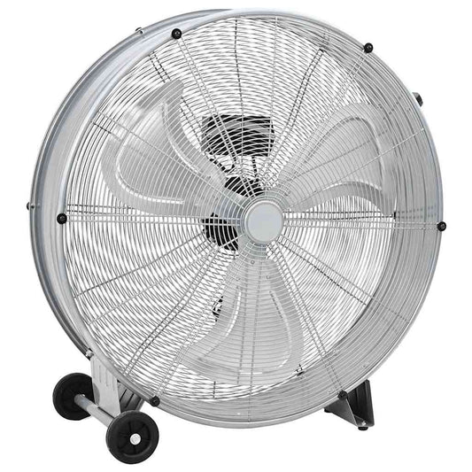 Trommelventilator Mit Rad 79 X 37 X 82 Cm Aluminium