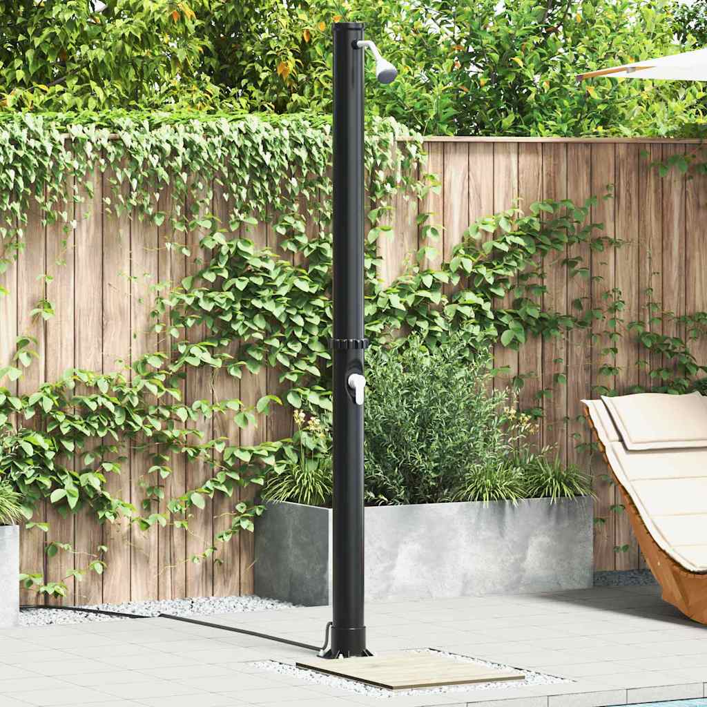 Außen Solardusche Schwarz 217 Cm Pvc Und Aluminium