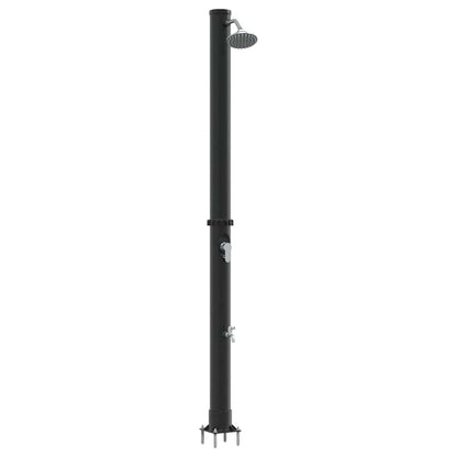 Außen Solardusche Schwarz 217 Cm Pvc Und Aluminium