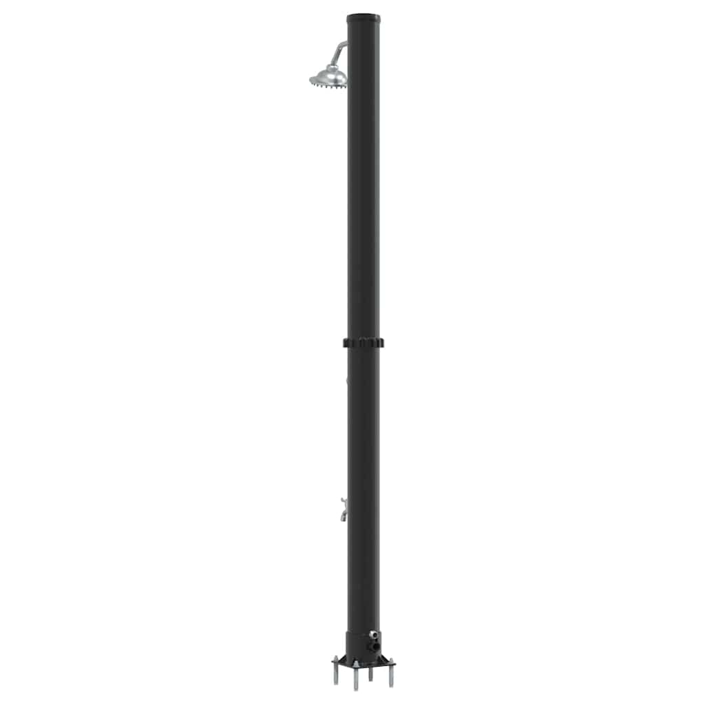 Außen Solardusche Schwarz 217 Cm Pvc Und Aluminium