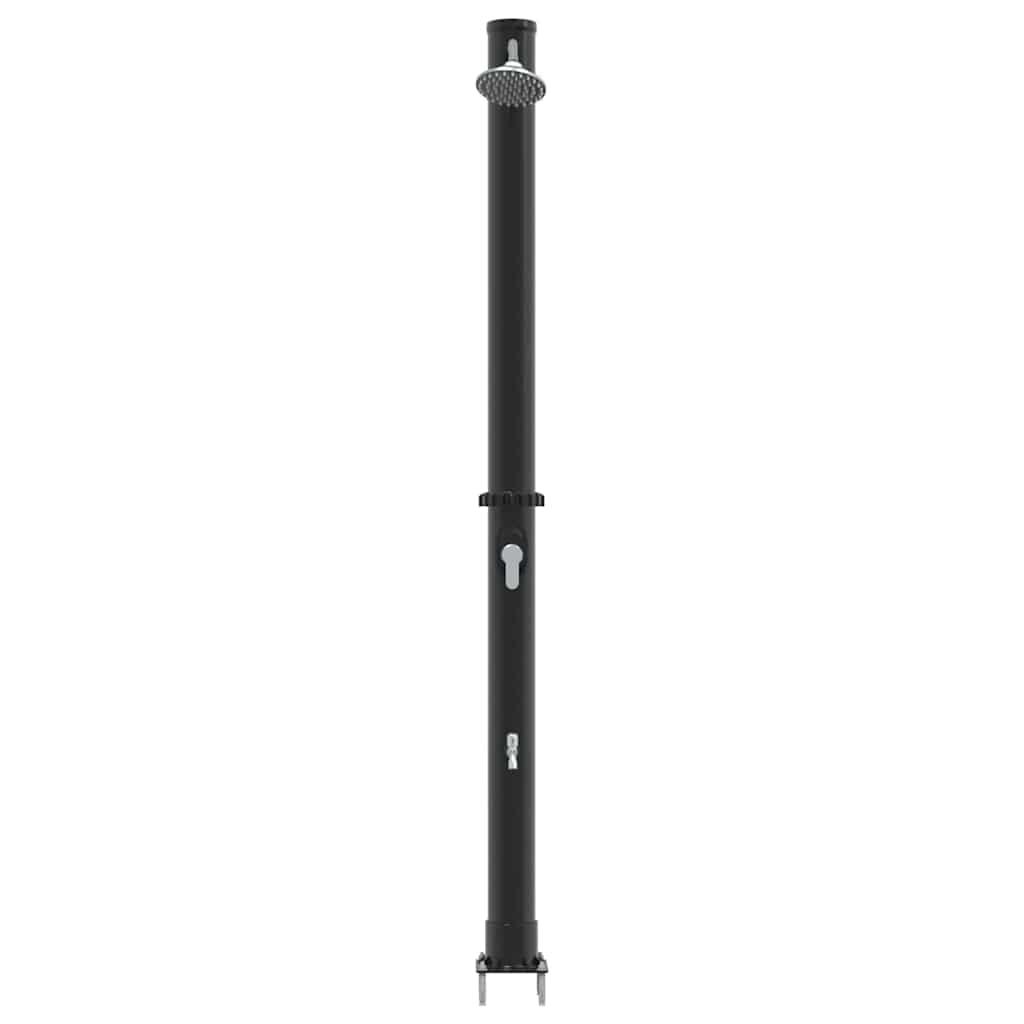 Außen Solardusche Schwarz 217 Cm Pvc Und Aluminium