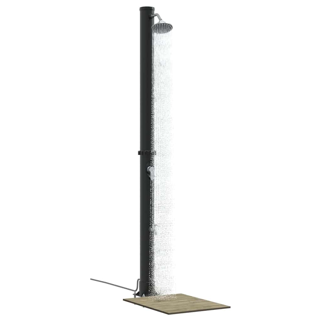 Außen Solardusche Schwarz 217 Cm Pvc Und Aluminium