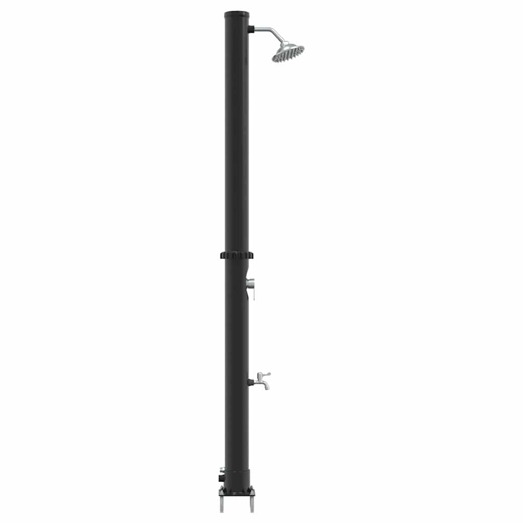 Außen Solardusche Schwarz 217 Cm Pvc Und Aluminium