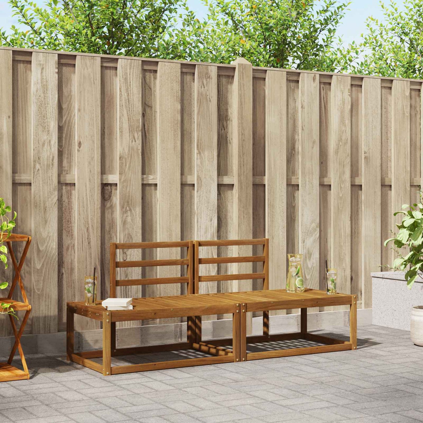 Outdoor-Sofagarnitur Mit Kissen 2 Pcs