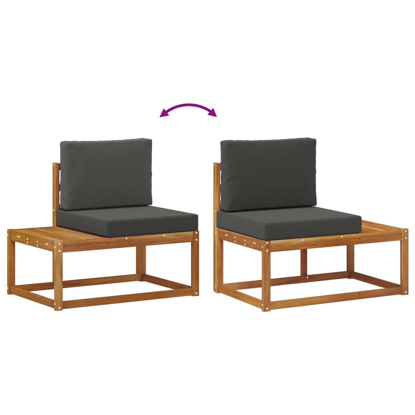 Outdoor-Sofagarnitur Mit Kissen 2 Pcs