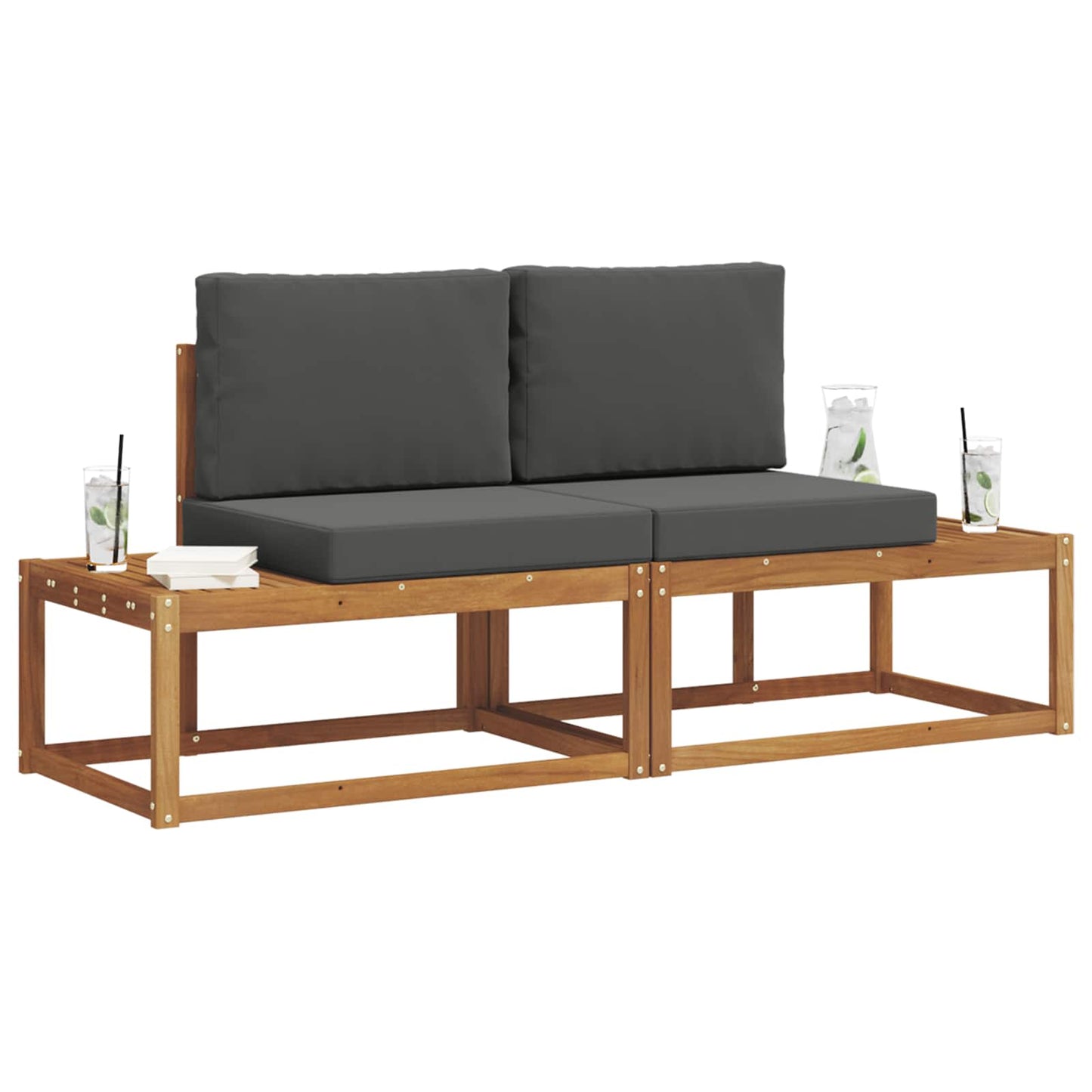 Outdoor-Sofagarnitur Mit Kissen 2 Pcs