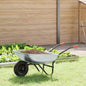 Schubkarre Silber Und Schwarz 124 X 73 X 65 Cm Stahl