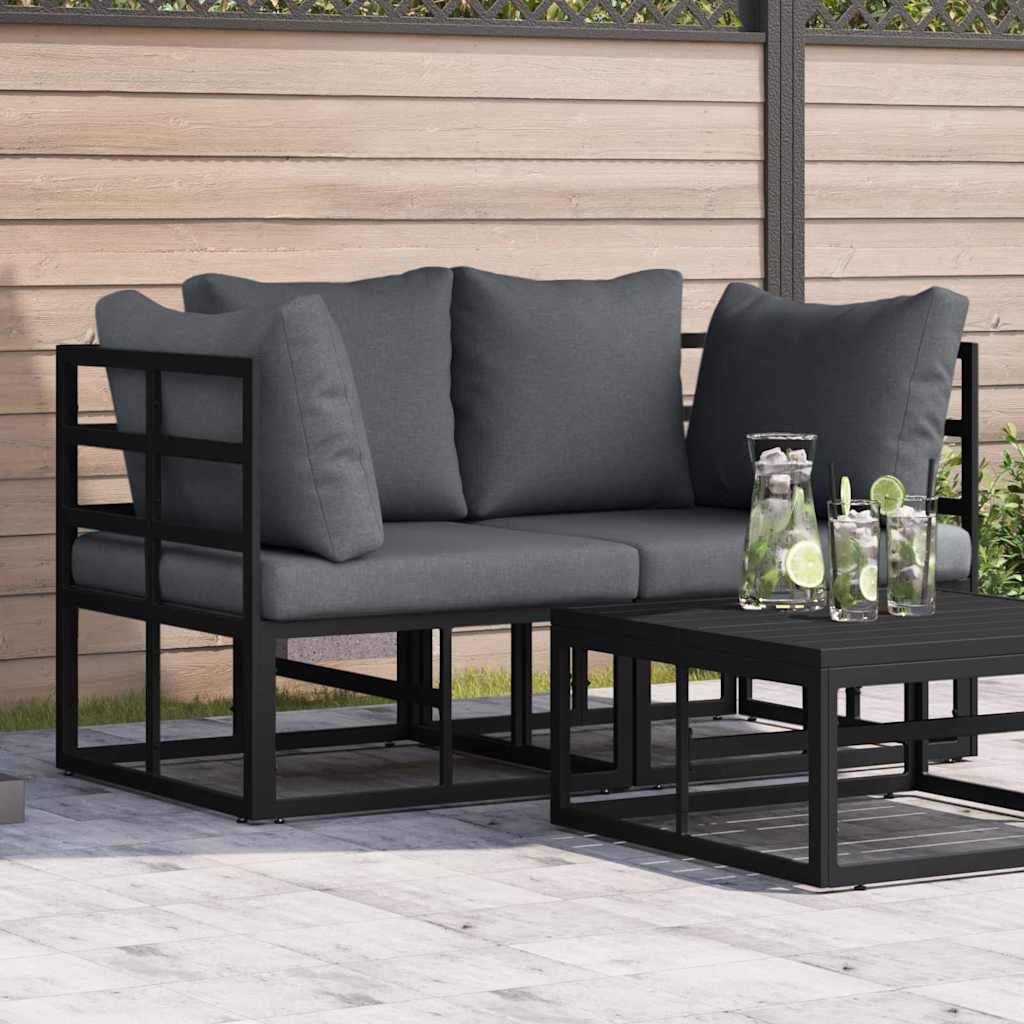 Gartenmöbel Schwarz 70 X 70 X 32 Cm Metall