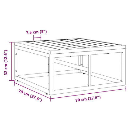 Gartenmöbel Schwarz 70 X 70 X 32 Cm Metall
