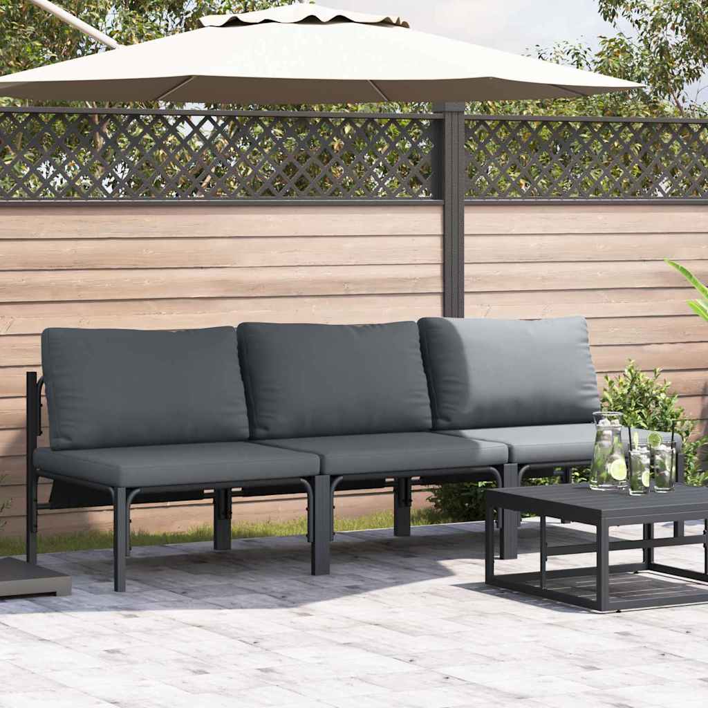 Gartenmöbel Mit Kissen 2 Stück Anthrazit 80 X 80 X 71 Cm Stahl