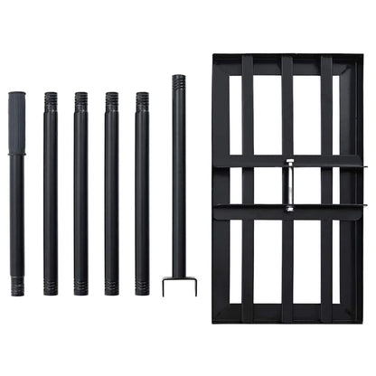 Gartenrechen Schwarz 45 X 25 X 200 Cm
