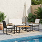 Gartenmöbel Set 3 Pcs Poly-Rattan