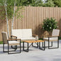 Gartenmöbel Set 3 Pcs Poly-Rattan