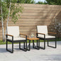 Gartenmöbel Set 3 Pcs Poly-Rattan