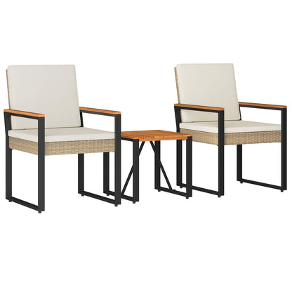 Gartenmöbel Set 3 Pcs Poly-Rattan