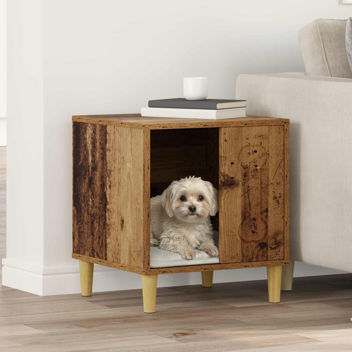 Hundehütte Geräucherte Eiche 44 X 42 X 49 Cm Holzwerkstoff