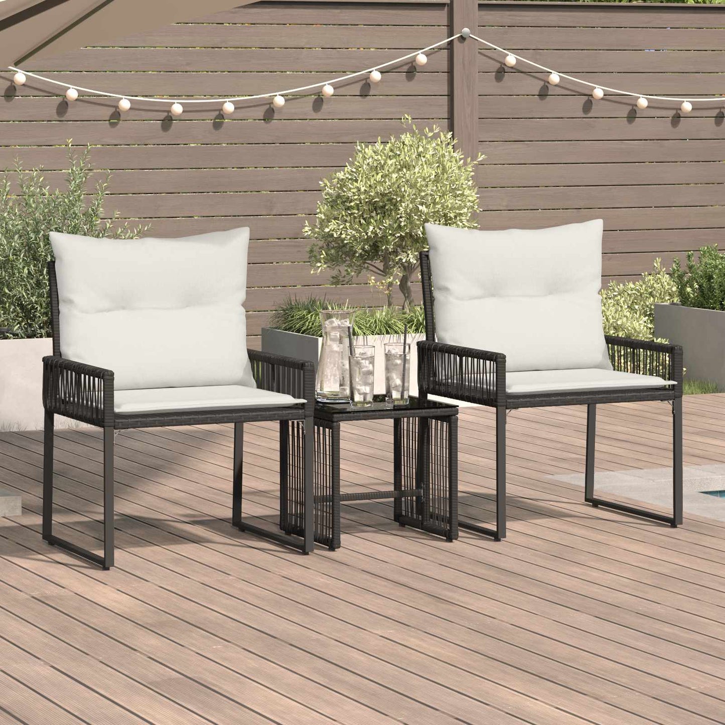 Gartenmöbel Set 7 Pcs Poly-Rattan