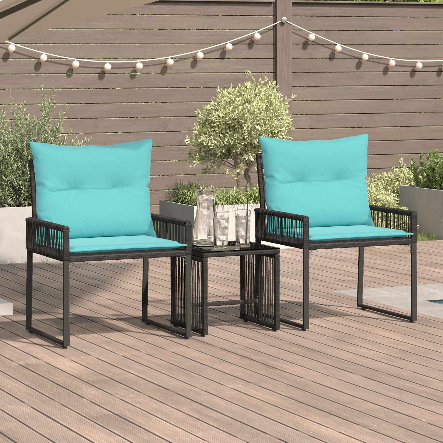 Gartenmöbel Set 7 Pcs Poly-Rattan