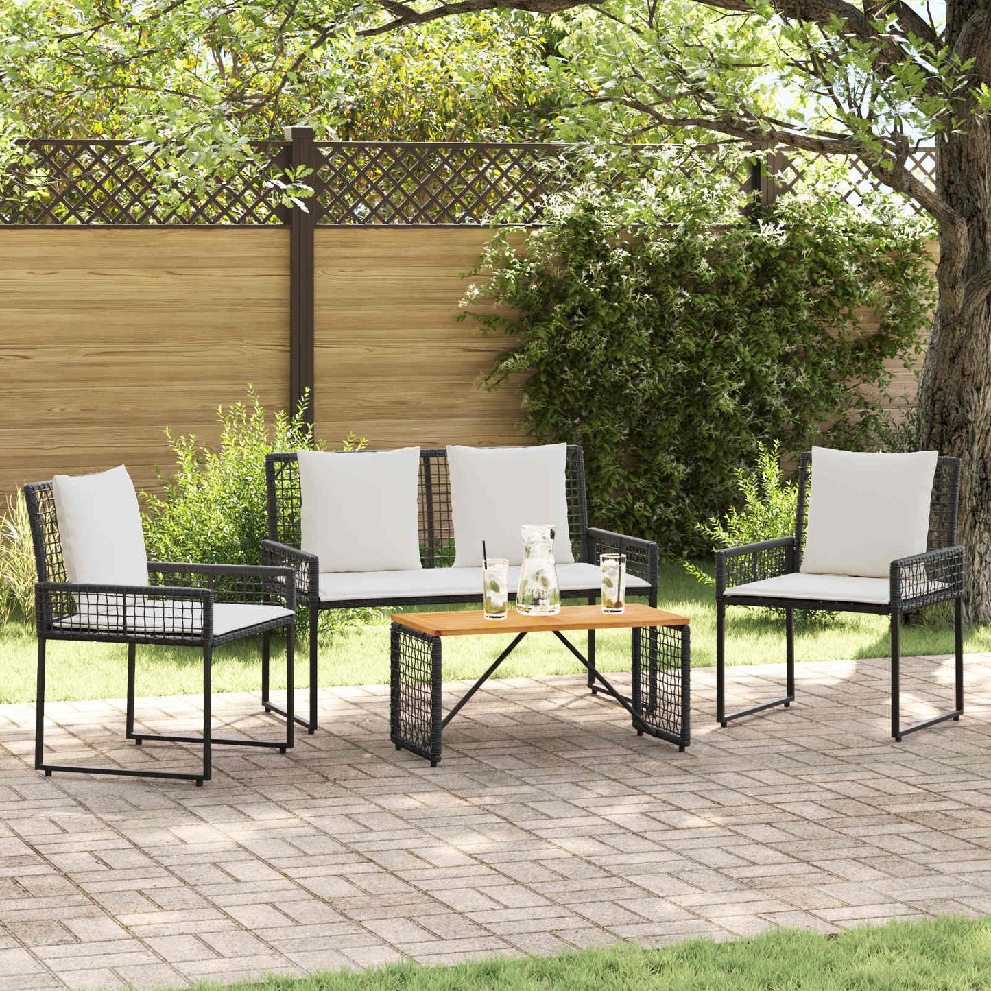 Gartenmöbel Set Mit Kissen Stahl