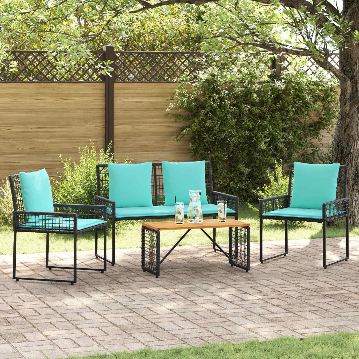 Gartenmöbel Set Mit Kissen Stahl