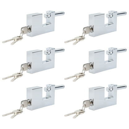 Vorhängeschloss 6 Pcs Silber Stahl