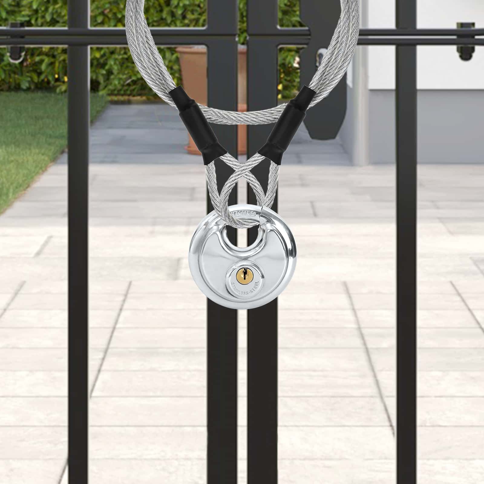 Diskusschlösser Mit Schlüsseln 2 Pcs Silber 8 X 2,8 X