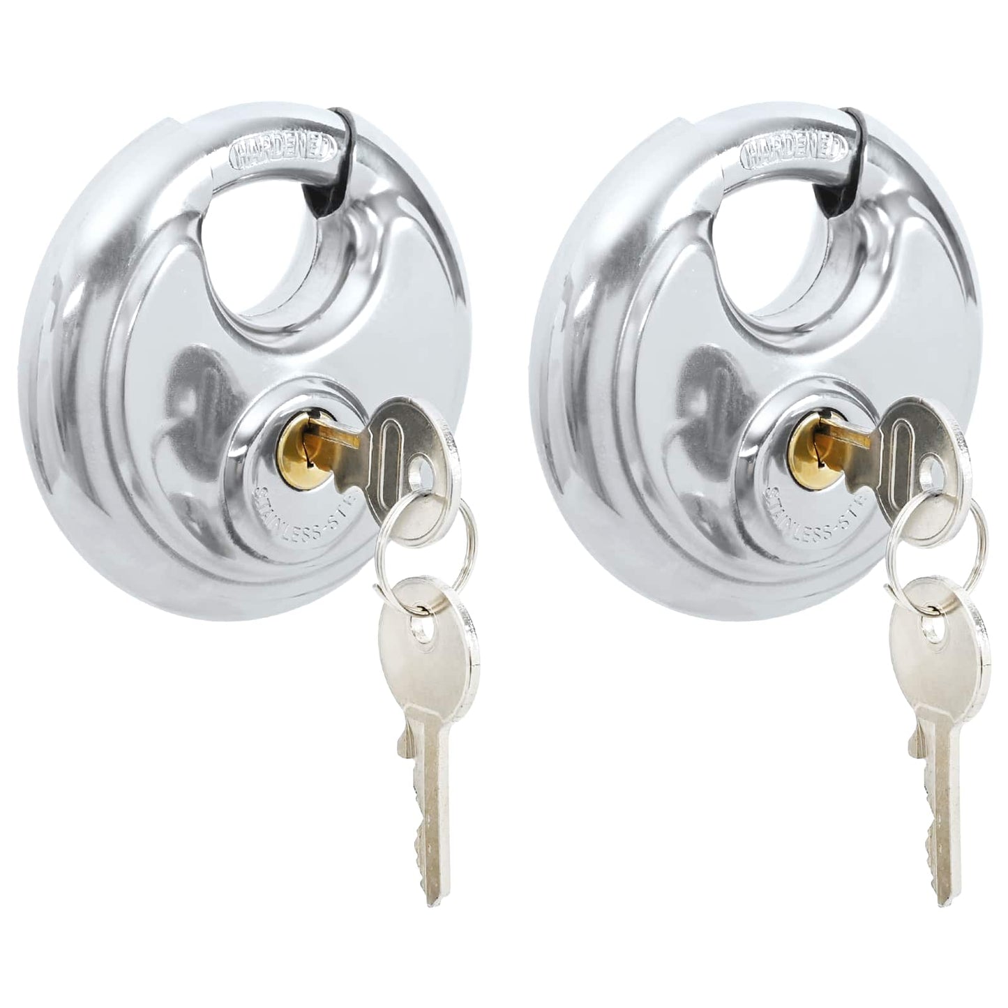 Diskusschlösser Mit Schlüsseln 2 Pcs Silber 8 X 2,8 X