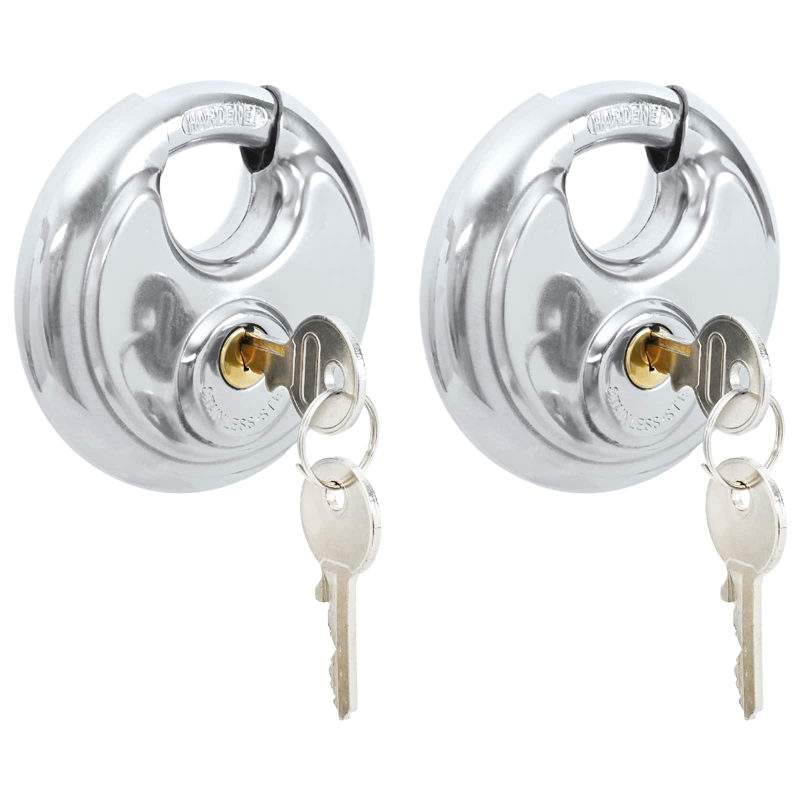 Diskusschlösser Mit Schlüsseln 2 Pcs Silber 8 X 2,8 X