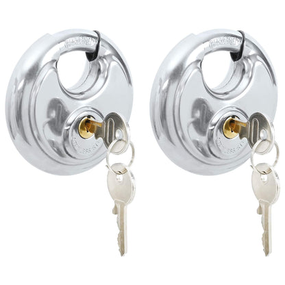 Diskusschlösser Mit Schlüsseln 2 Pcs Silber 8 X 2,8 X