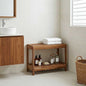 Bad Beistelltisch Natur 60 X 30 X 45 Cm Massivholz Teak